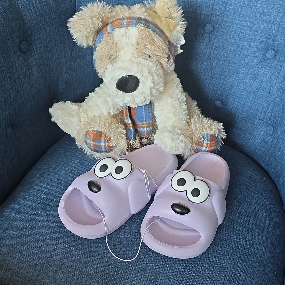 Purple Cartoon Slide Sandals